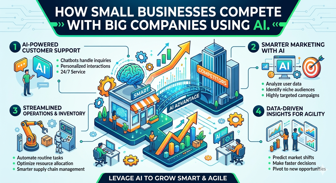 How Small Businesses Can Compete with Big Companies Using AI