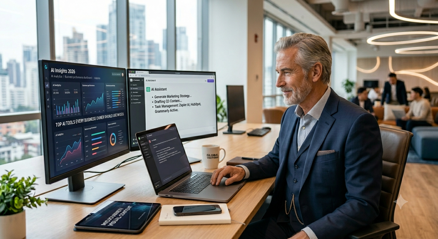 Top 10 AI Tools Every Business Owner Should Use in 2026