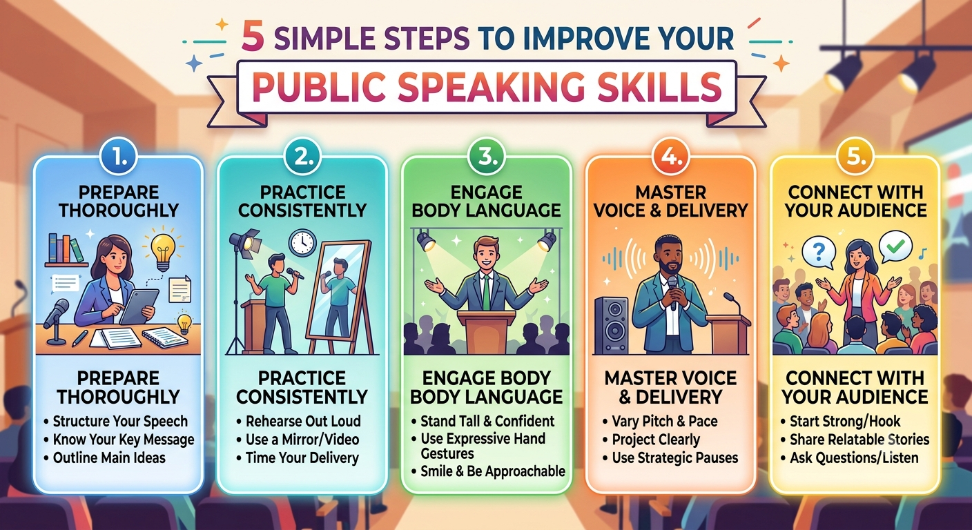 How to Improve Public Speaking Skills in 5 Simple Steps.