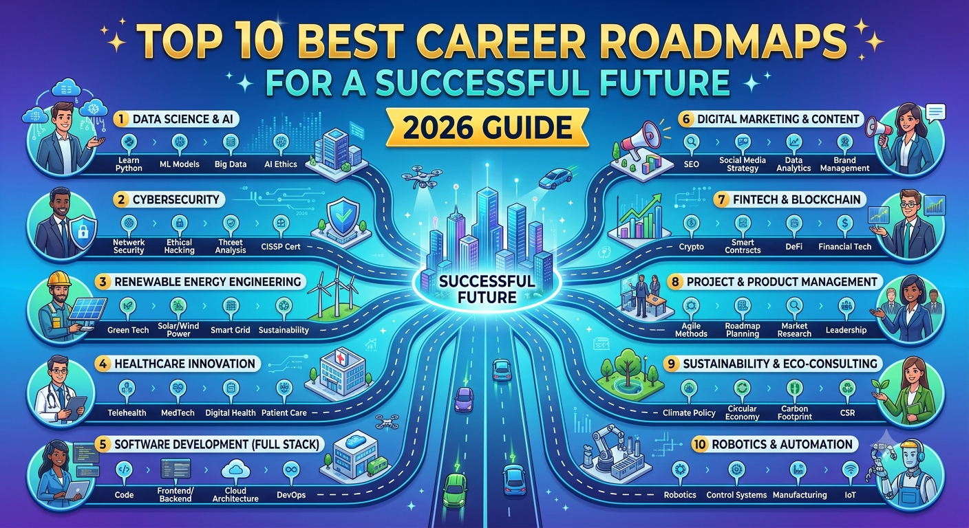 Top 10 Best Career Roadmaps for a Successful Future (2026 Guide)