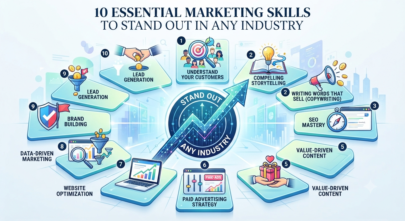 10 Essential Marketing Skills to Stand Out in Any Industry