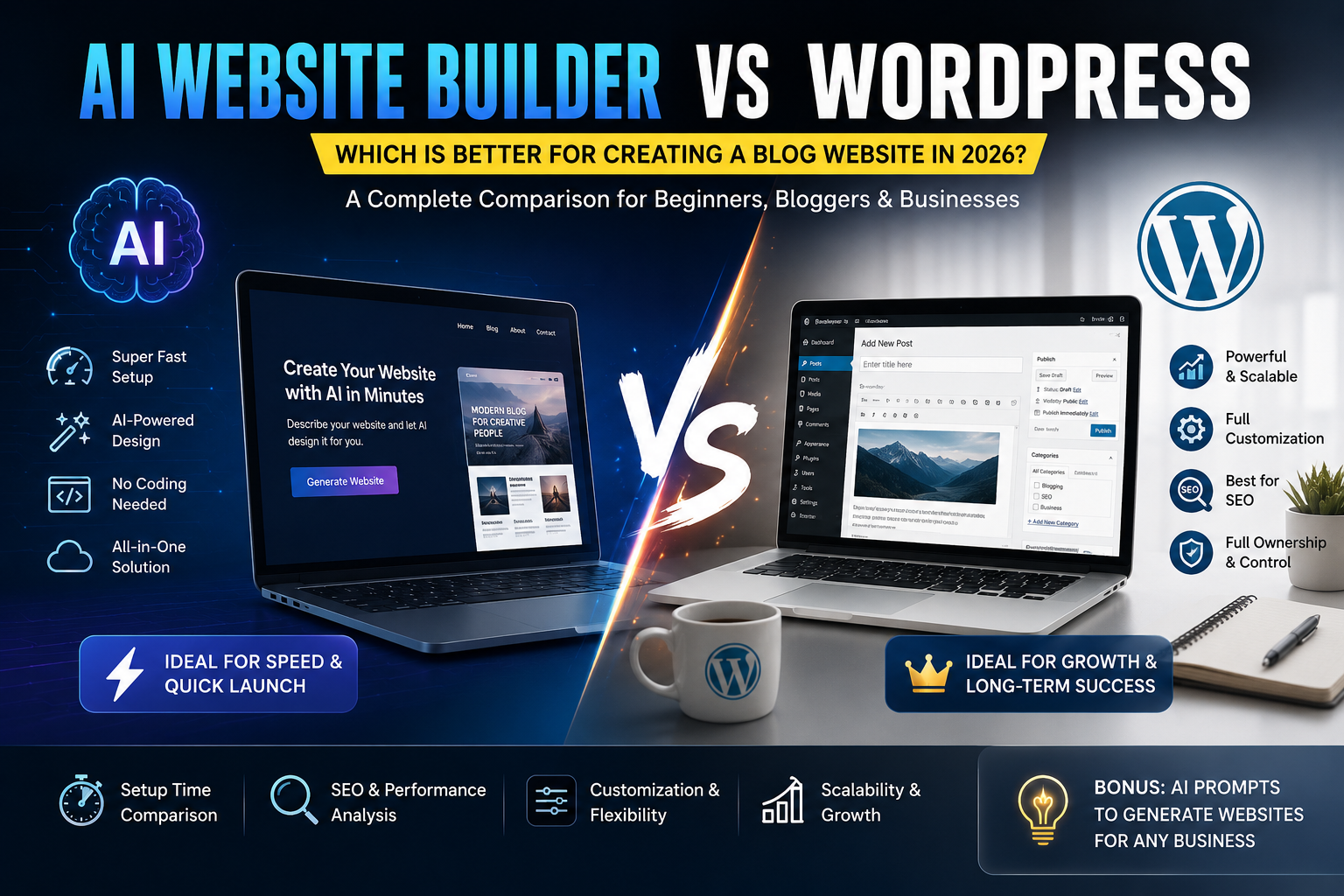 AI Website Builder vs WordPress in 2026: Which One Should You Choose for Your Blog?
